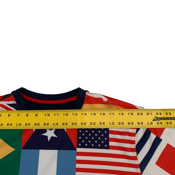 Hudson Outerwear Men's Size 2X Short Sleeve All Over World Flags T-Shirt - Picture 4 of 15